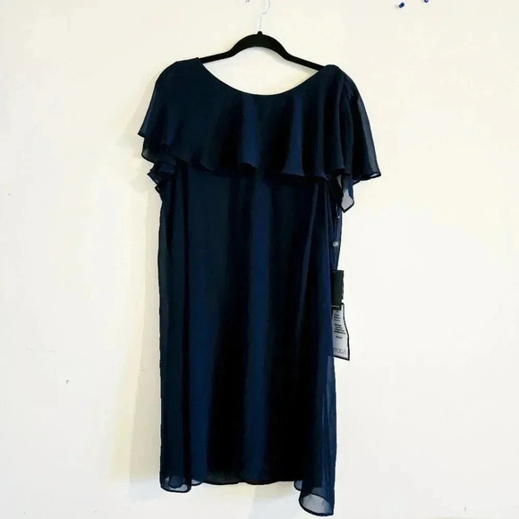 Adrianna Papell Ruffle Neck Dress - Picture 4 of 4